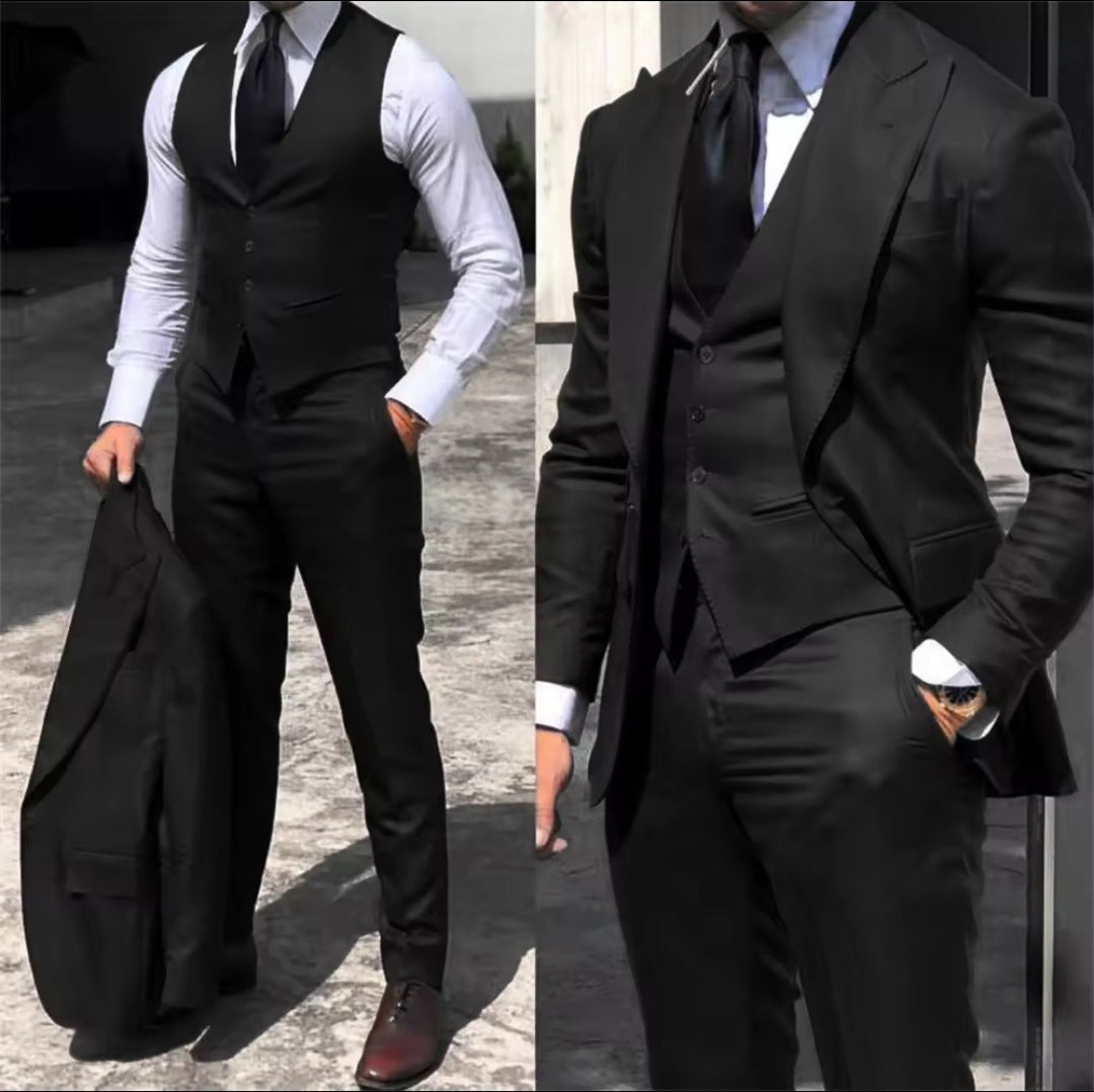 Tuxedo Suit Blazer+Vest+Trousers